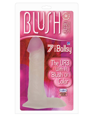 Blush 7" Ultraskyn Ballsy Cock W-berry Head