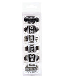 Tower Of Power Cock Rings - Black Pack Of 6