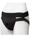 Vac-u-lock Panty Harness W/plug Dual Strap - Black