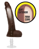 Jason Luv 10" Ultraskyn Cock W-removable Vac-u-lock Suction Cup - Chocolate