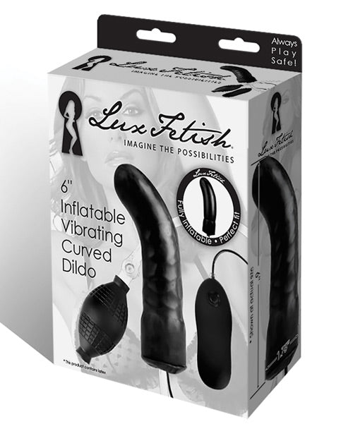 Lux Fetish 6" Inflatable Vibrating Curved Dildo