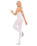 Opaque Bodystocking W-spaghetti Straps & Open Crotch White Qn