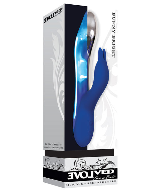 Evolved Bunny Bright Light Up Metallic Vibrator - Dark Blue