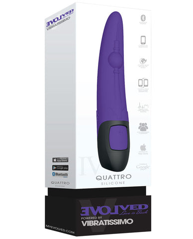 Evolved Vibratissimo Quattro G Spot Vibe - Purple-black