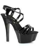 Ellie Shoes Dreamer 6" Stiletto W/2" Platform Black