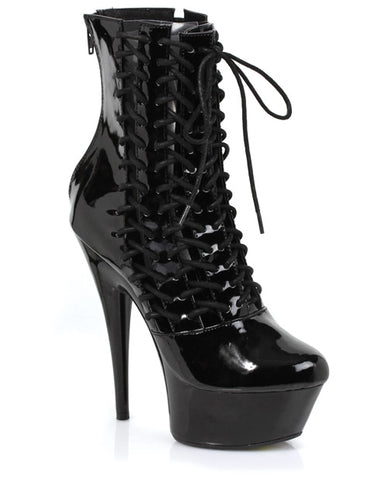 Ellie Shoes Milla 6" Heel Ankle Boots W/inner Zipper Black