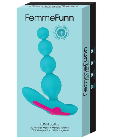 Femme Funn Beads Vibrating Anal Beads - Turquoise