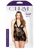 Curve Stretch Lace Chemise & Matching G-string