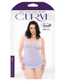 Curve Abigail Underwire Lace Chemise & G-string Lilac 3x-4x