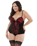 Curve Rosita Bustier & G-string Black/red