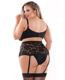 Curve Monique Contour Cup W/cage Cock Look & Panty Black