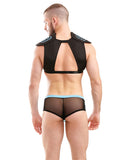 Mens Play Jocktail Harness & Tie Front Underwear Blue