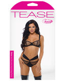 Tease Kiana Fishnet Bralette W-underwire Cups & Panty Black S-m