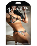 Vixen Garden Of Eden Embroidered Bralette & Panty Black