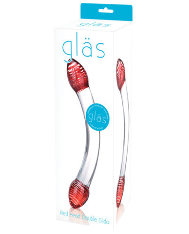 Glas Red Head Double Glass Dildo