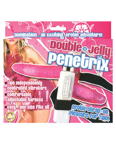 Double Jelly Penetrix Strap On Dual Vibrating Dongs