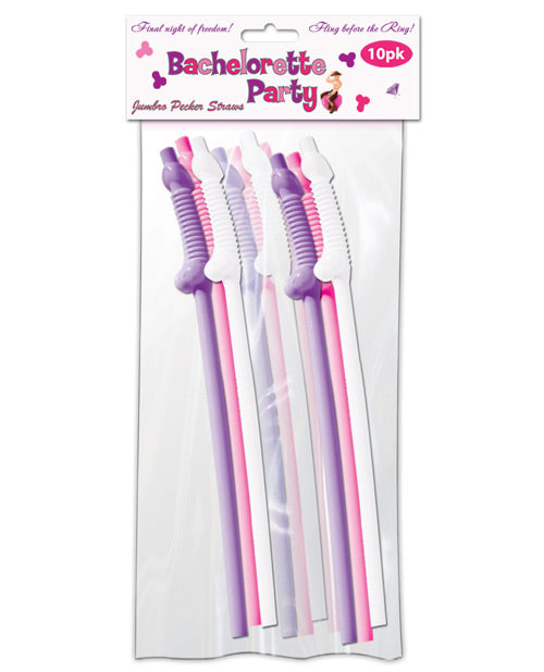 Party Pecker Sipping Straws - Pack Of 10