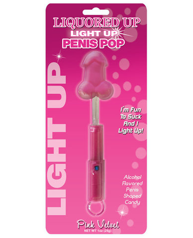 Liquored Up Light Up Cock Pop - Strawberry