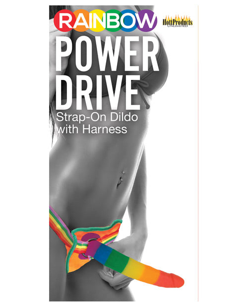 Rainbow 7" Strap On Dildo W-harness