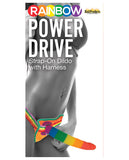 Rainbow 7" Strap On Dildo W-harness