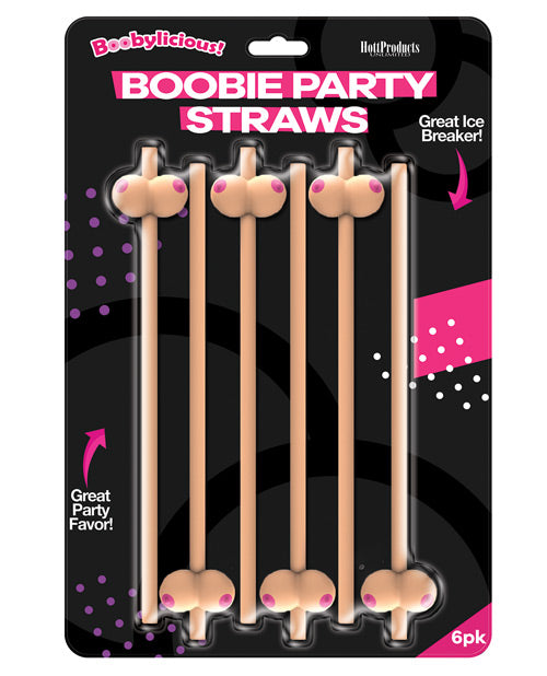 Booby Straws - Flesh Pack Of 6