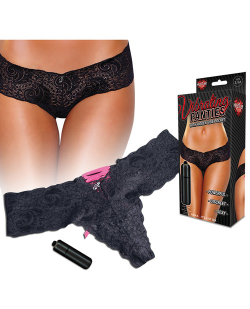 Hustler Vibrating Panties W/bullet Black