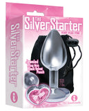 The 9's The Silver Starter Bejeweled Heart Stainless Steel Plug -