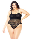 Reversible Lace Teddy Black