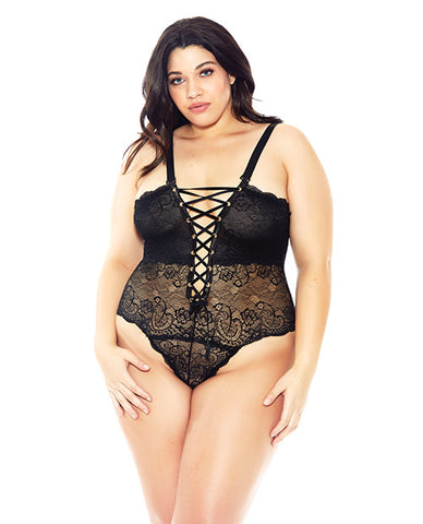 Reversible Lace Teddy Black