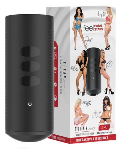 Kiiroo Titan The Experience Interactive Vibrating Stroker - Black