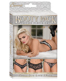 Booty Packs Crossdye Lace Panty Pack Of 3 Black Qn