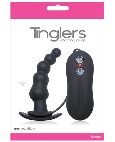 Tinglers Vibrating Butt Plug - Black