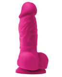 Colours Pleasures 4" Dong W/balls & Suction Cup