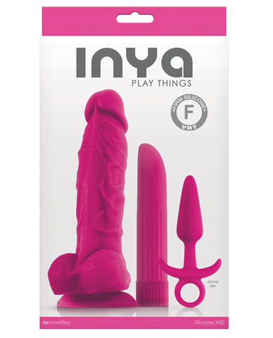 Inya Play Things Set Of Plug, Dildo & Vibrator -