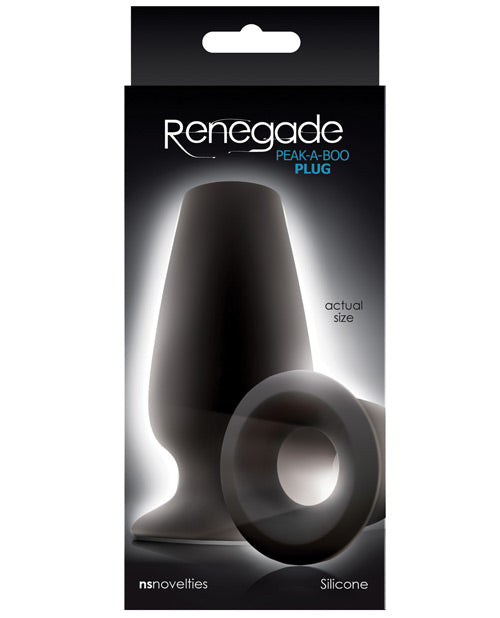 Renegade Peek A Boo Butt Plug - Black