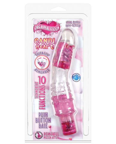 Orgasmalicious Candi Heart Bendable Vibe - 10 Function