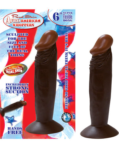 Real Skin Afro American Whoppers 6" Dong