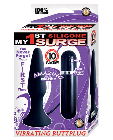 My 1st Surge Vibrating Butt Plug - Black