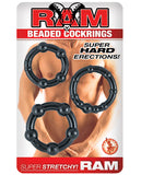 Ram Beaded Cockrings - Pack Of 3