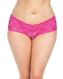 Goodnight Lace Crotchless Boyshort W/elastic Detail