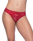 Josilyn Lace Thong W/scalloped Edge Keyholes