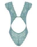 Suzette Lace Teddy W-cap Sleeve & Removable Pads Dusty Turquoise 2x