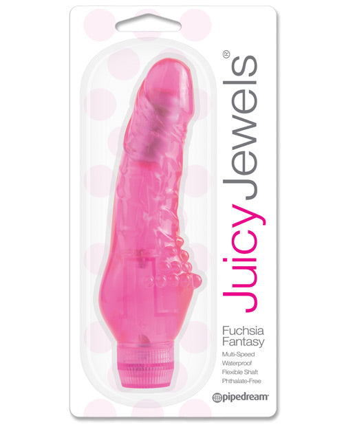 Juicy Jewels Fuschia Fantasy Vibrator - Dark Pink