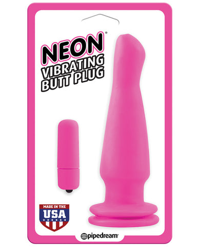 Neon Luv Touch Vibrating Butt Plug - Pink