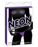 Neon Luv Touch Vibrating Crotchless Panties & Pastie