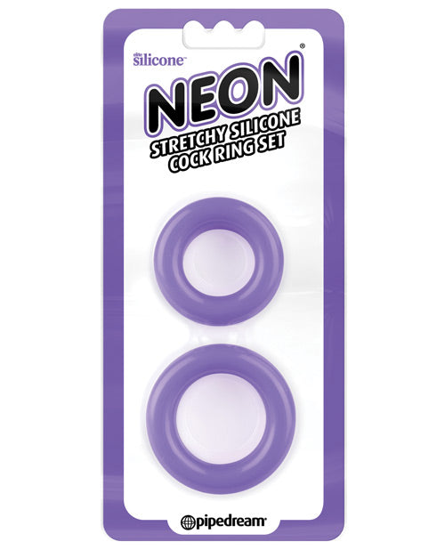 Neon Luv Touch Stretchy Silicone Cock Ring Set