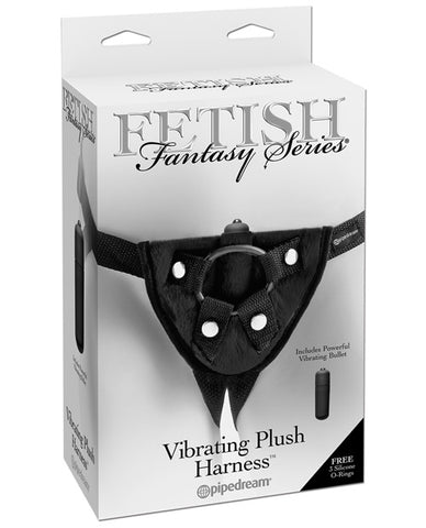 Fetish Fantasy Series Vibrating Plush Harness - Black