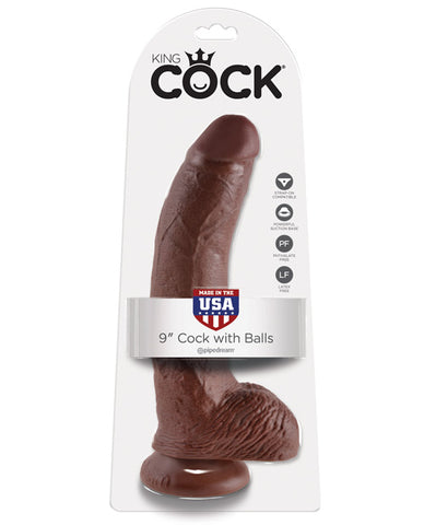 King Cock 9" Cock W/balls