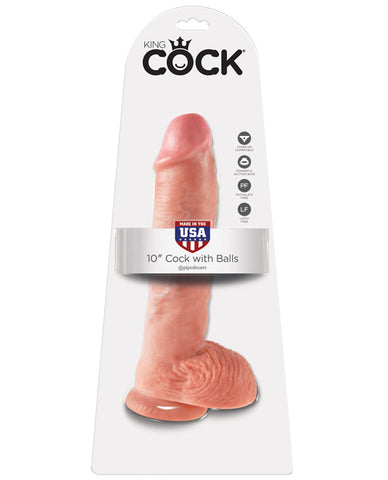 King Cock 10" Cock W/balls