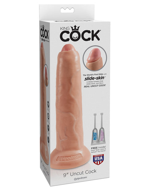 King Cock 9" Uncut Dildo